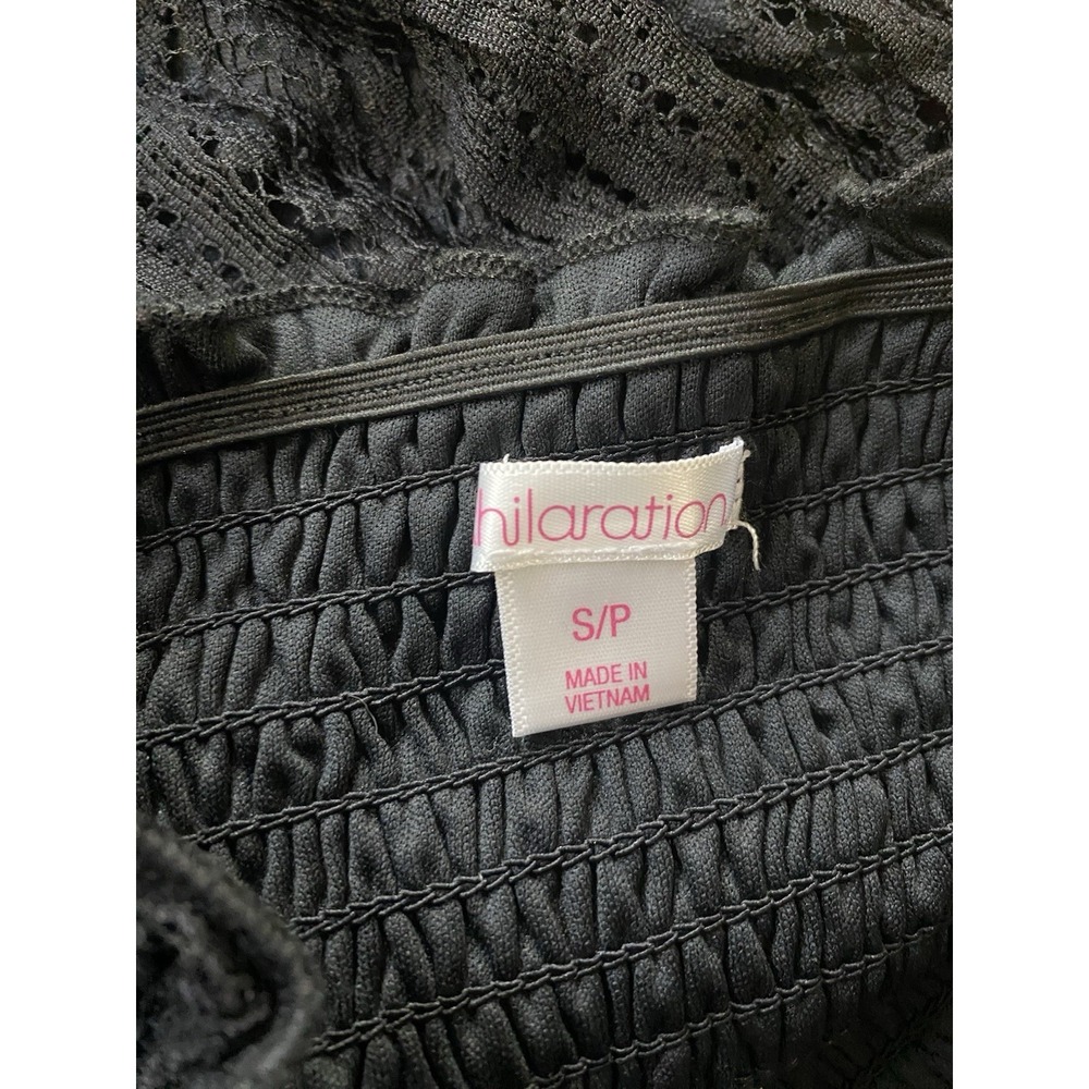 NWT‎ Xhilaration Black Lace Strapless Maxi Dress Size S Smocked High Low Boho - Picture 10 of 15